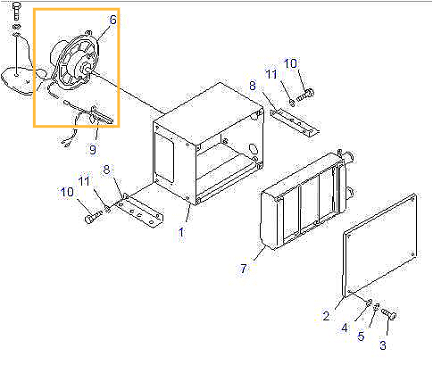 Мотор отопителя Komatsu 195-911-4660 Мотор отопителя Komatsu 195-911-4660