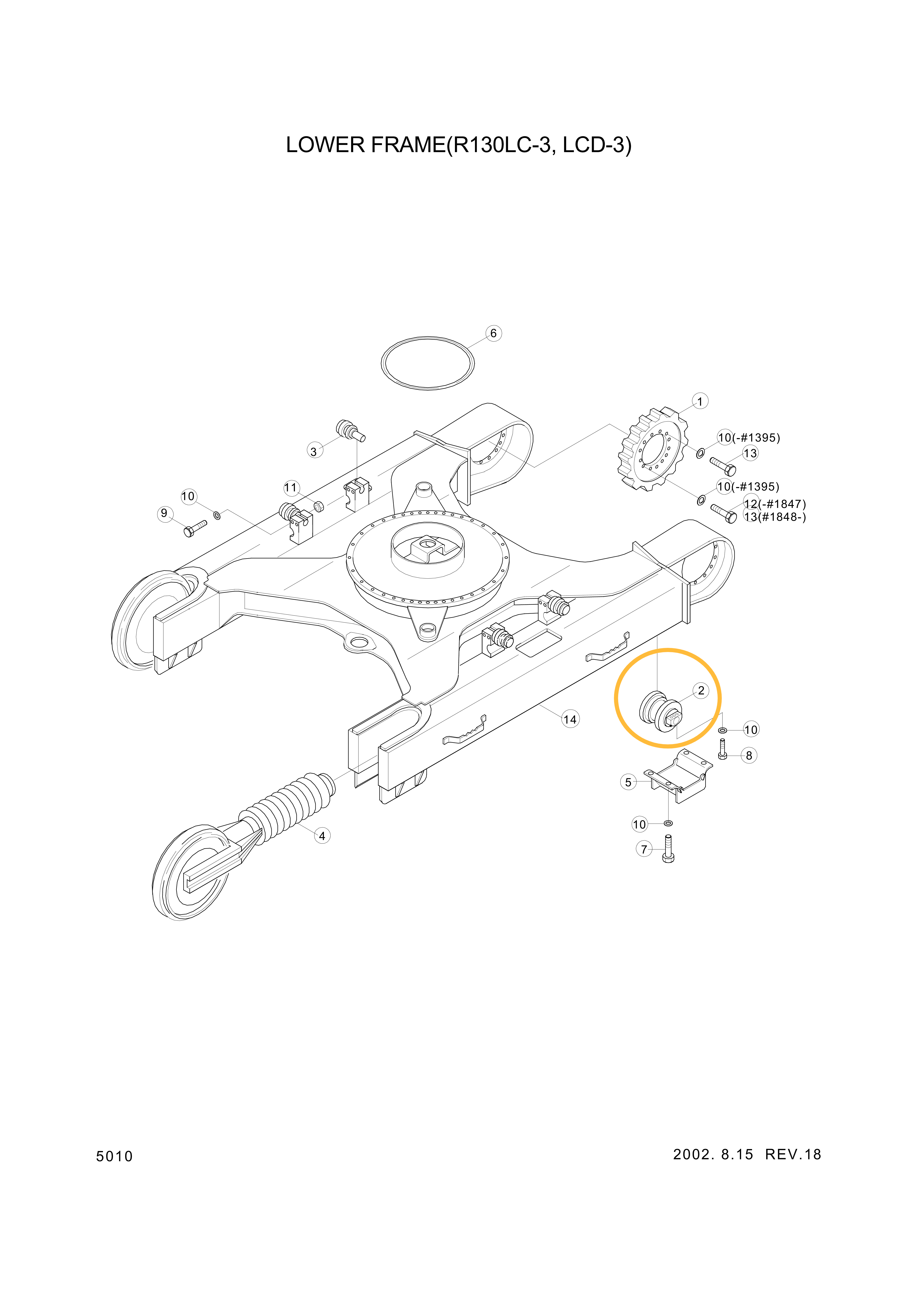 Каток опорный Hyundai R140LC-7 - 81E6-2002 ESMI Каток опорный Hyundai R140LC-7 - 81E6-2002 ESMI