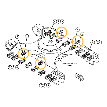 Каток поддерживающий CAT 325D, 336D - 6Y5323 ZMC Каток поддерживающий CAT 325D, 336D - 6Y5323 ZMC