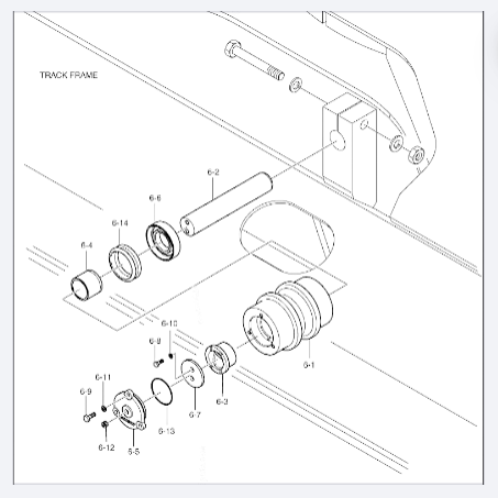 Каток поддерживающий Doosan DX340LC - 200105-00004B ZMC Каток поддерживающий Doosan DX340LC - 200105-00004B ZMC