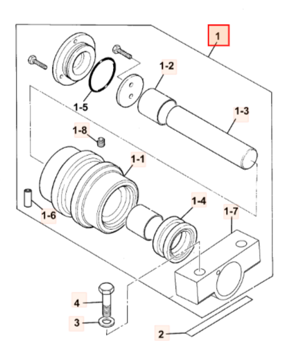 Каток поддерживающий JCB JS330 - JSA0147 ESMI Каток поддерживающий JCB JS330 - JSA0147 ESMI