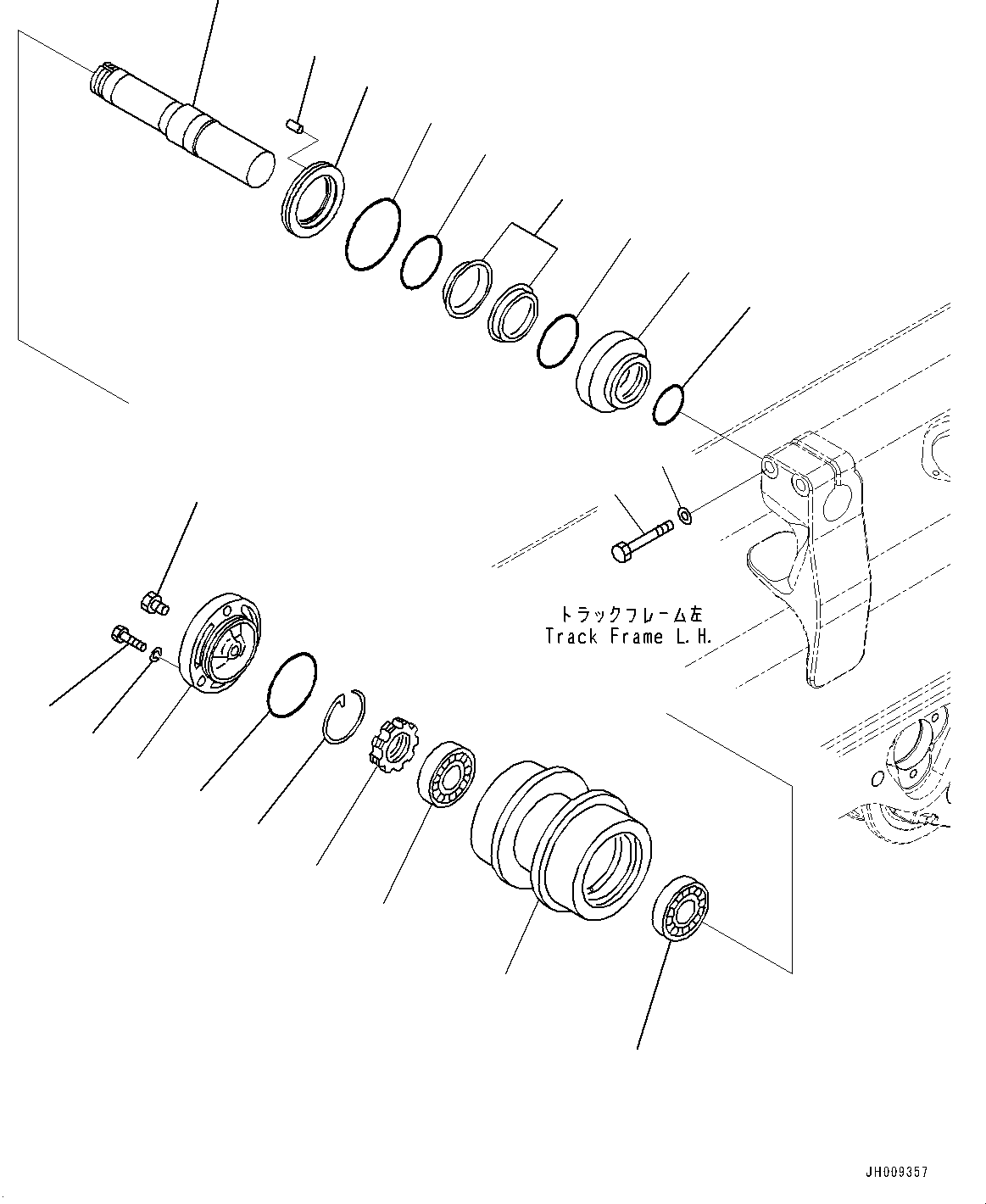 Каток поддерживающий Komatsu D155A-5  - 17A-30-00731 KBJ AM Каток поддерживающий Komatsu D155A-5  - 17A-30-00731 KBJ AM
