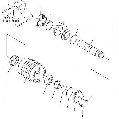 Каток поддерживающий PC300-6 - 207-30-00140 KBJ AM  Каток поддерживающий PC300-6 - 207-30-00140 KBJ AM