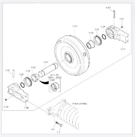 Ленивец Doosan DX225LC - 270-00063 GM