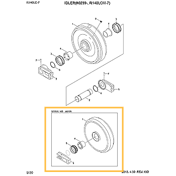 Ленивец Hyundai R320LC-7 - 81N8-13010 ZMC Ленивец Hyundai R320LC-7 - 81N8-13010 ZMC