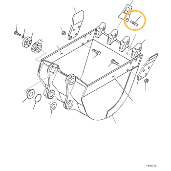 Фиксатор коронки ковша KOMATSU 09244-02496 Фиксатор коронки ковша KOMATSU 09244-02496