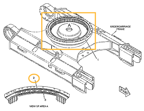 Круг поворота CAT 330D, 330C, 336D, 336DL - 227-6089 Круг поворота CAT 330D, 330C, 336D, 336DL - 227-6089