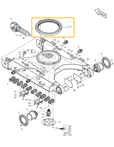 Круг поворота Doosan DX300 - 140109-00010