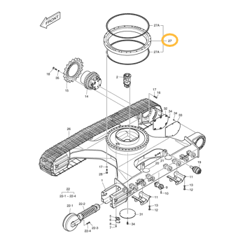 Круг поворота Hyundai R210LC-7 - 81N6-01021, 81N6-01020 Круг поворота Hyundai R210LC-7 - 81N6-01021, 81N6-01020