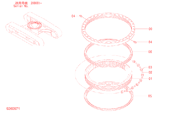 Круг поворота Hitachi ZX230 - 9154037 Круг поворота Hitachi ZX230 - 9154037
