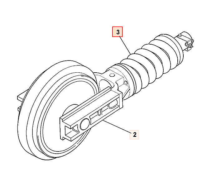 Механизм натяжения Volvo EC140B - 14562922 (14535054) Механизм натяжения Volvo EC140B - 14562922 (14535054)