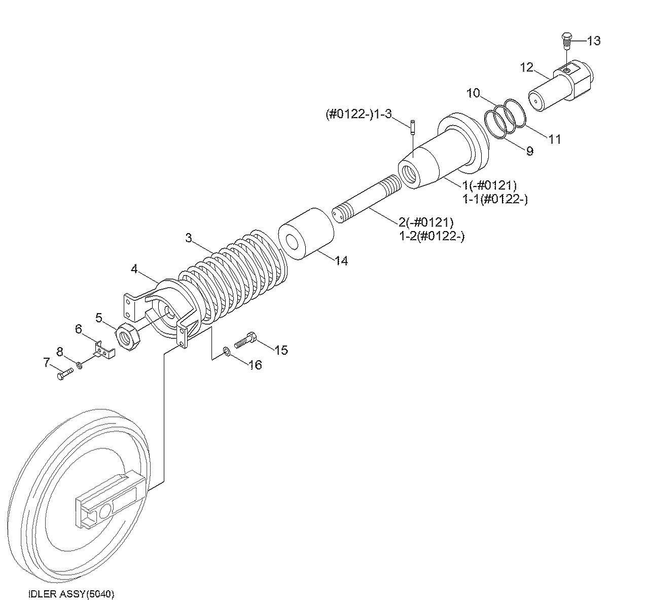 Механизм натяжения с вилкой Volvo EC210BLC, EC210NLC, EC240 - 14526728 Механизм натяжения с вилкой Volvo EC210BLC, EC210NLC, EC240 - 14526728