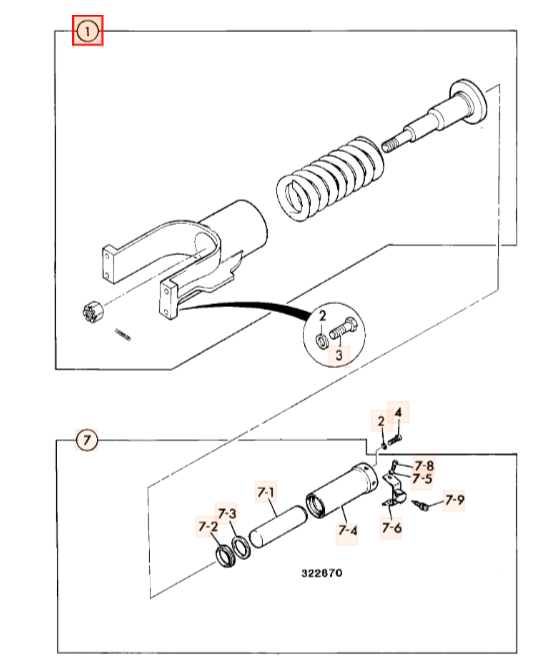 Механизм натяжения с вилкой JCB JS330 JS330LC - JSA0132 ESMI Механизм натяжения с вилкой JCB JS330 JS330LC - JSA0132 ESMI