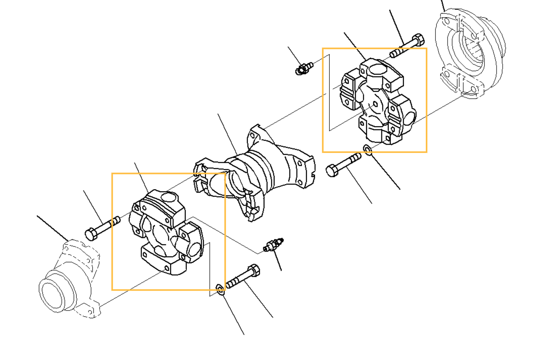Крестовина кардана Komatsu D65, D85 - 421-20-33621 Крестовина кардана Komatsu D65, D85 - 421-20-33621