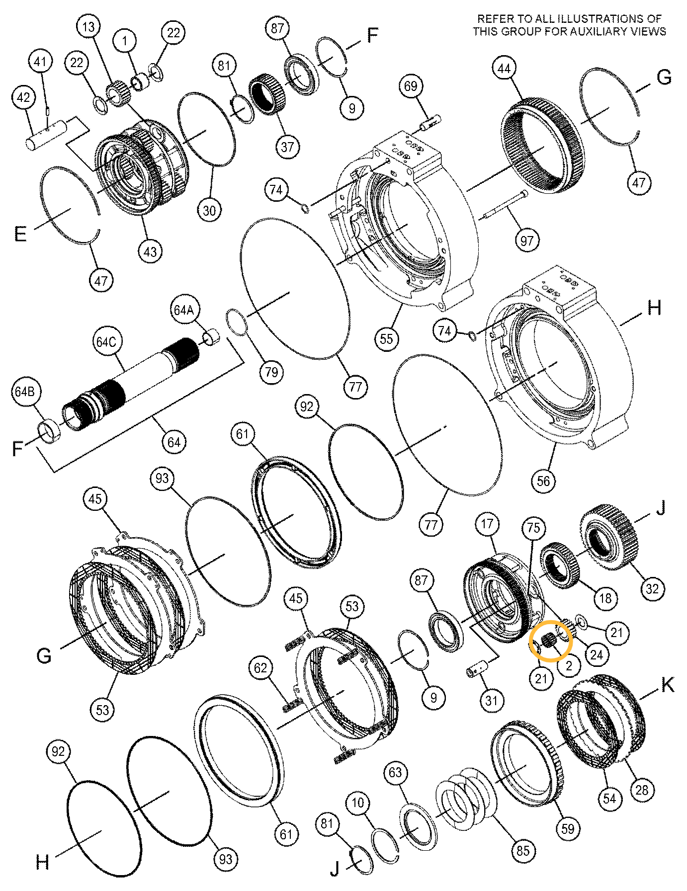 Подшипник игольчатый CAT 120G - 5M-6126 Подшипник игольчатый CAT 120G - 5M-6126