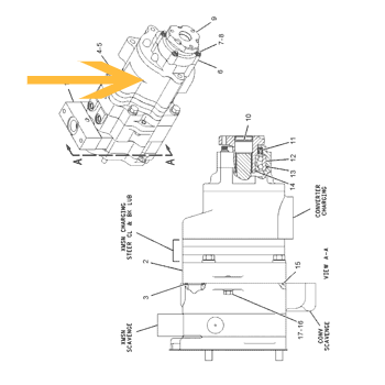 Секция насоса трансмиссии CAT 134-8211