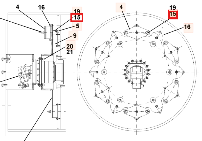 Дисковая пружина JCB 2806/00540