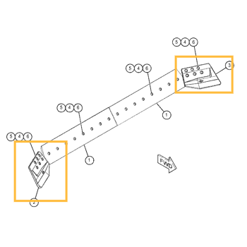 Нож боковой правый CAT D6R - 9W1875