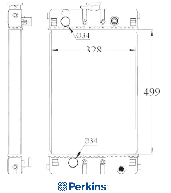 Радиатор U45506580 Perkins 