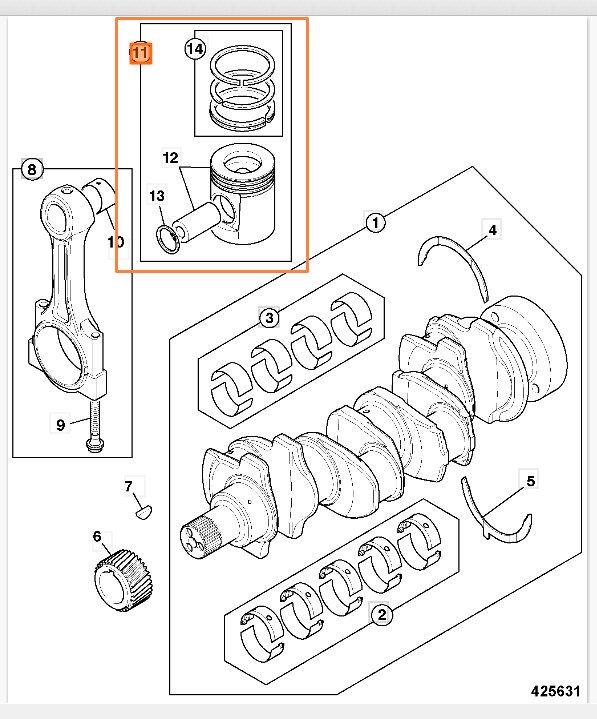 Поршень PERKINS 4115P511