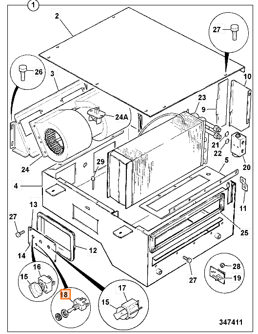 Тумблер JCB 701/80233, 476/14915, 477/01087, 70180233, 476-14915, 477-01087, 70180233, 47614915, 47701087