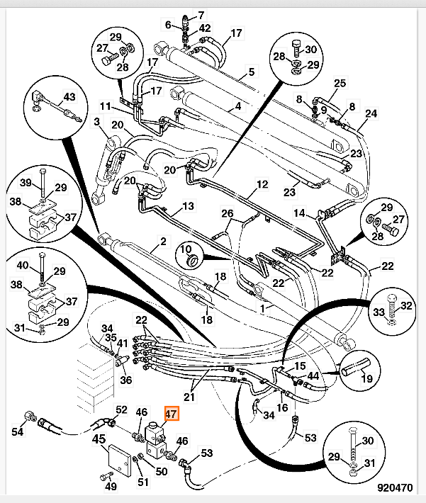 Перепускной клапан JCB 25/220635, 332/E6715, 25-220635, 332-E6715, 25220635, 332E6715