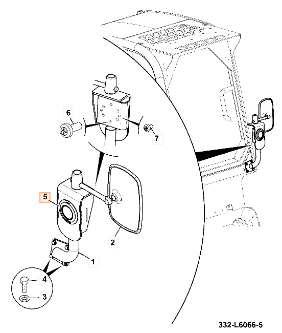 Фара передняя JCB 332/X2589, 332-X2589, 332X2589