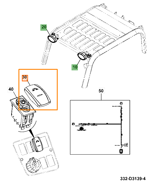 Крышка переключателя JCB 701/E8892, 701-E8892, 701E8892