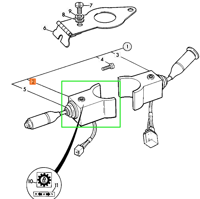 Под рулевой переключатель JCB 701/26401, 701-26401, 70126401