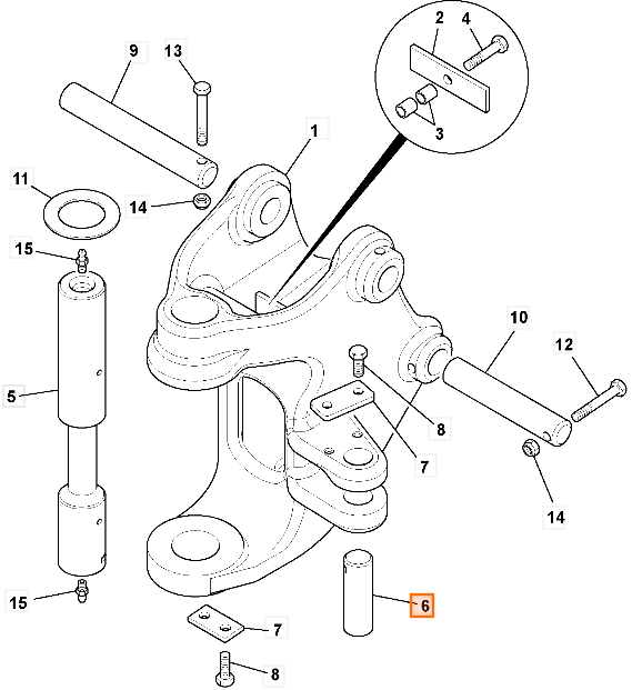 Палец поворота стрелы JCB 811/90440, 811-90440, 81190440