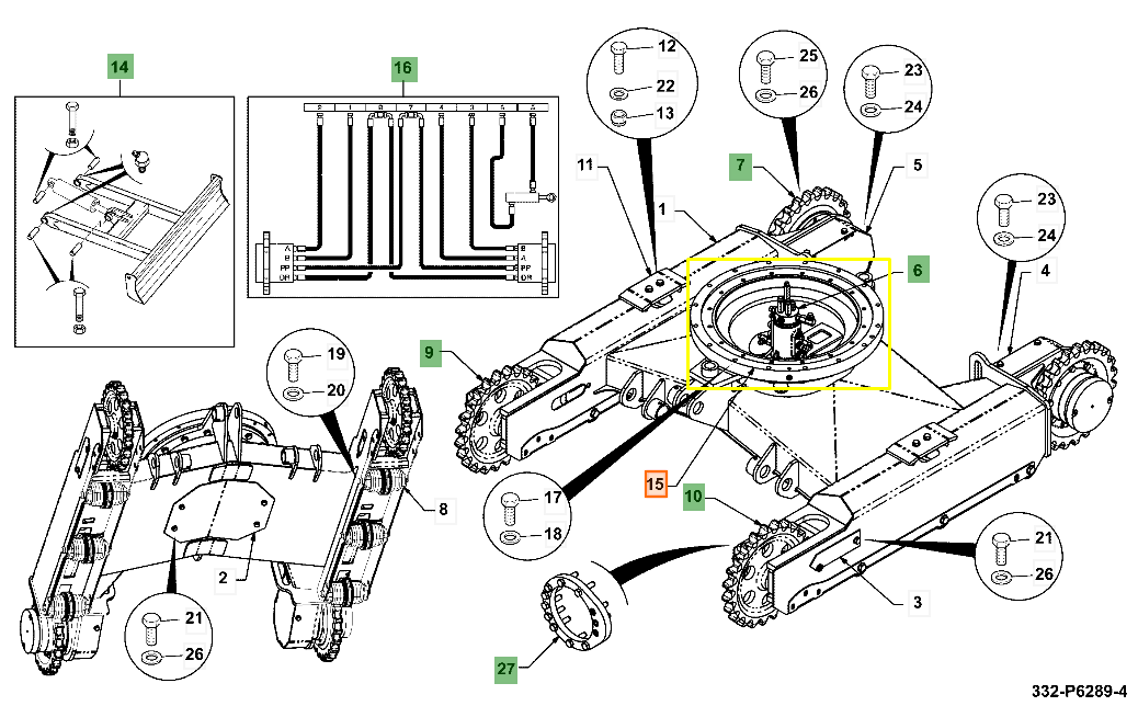 Опора поворотная JCB 916/10034