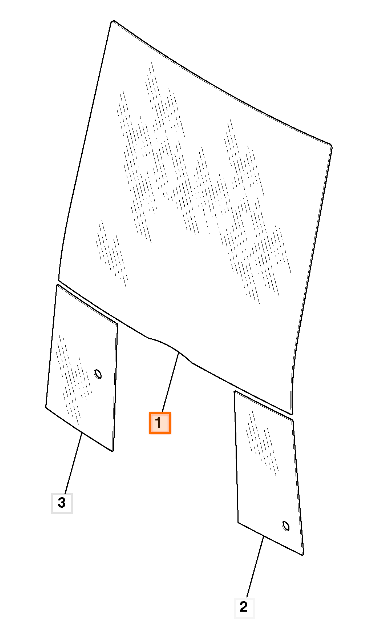 Стекло лобовое JCB 827/80365