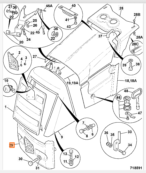 Бампер противовес JCB 331/26744