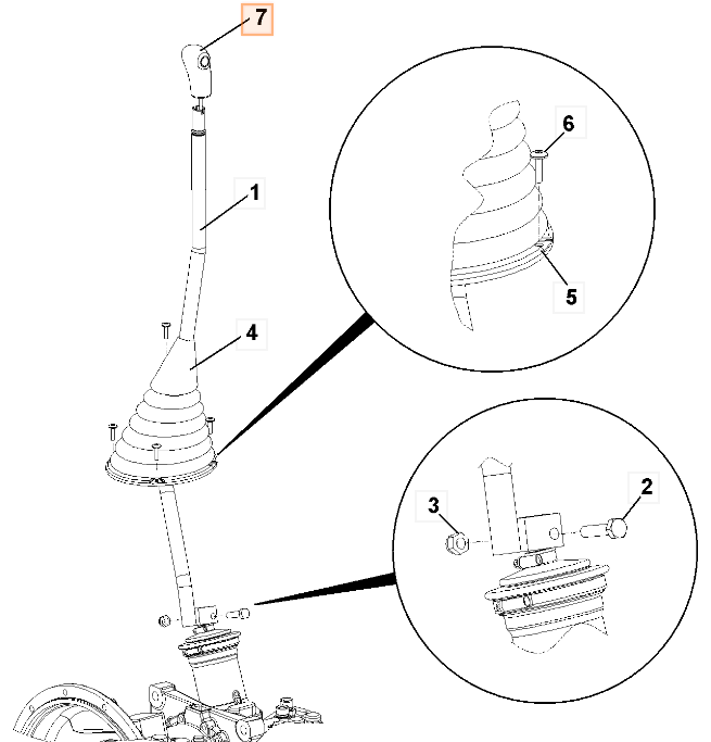 Ручка сборе переключения КПП JCB 128/C8331