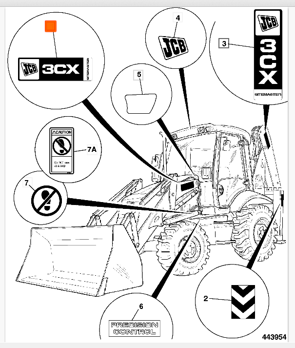 Наклейка JCB 817/17858