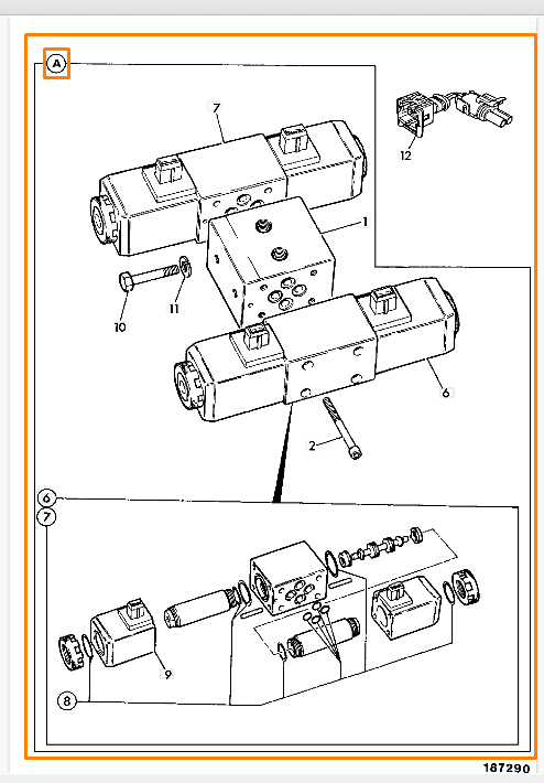 Комплект соленоидов в сборе JCB 126/72400