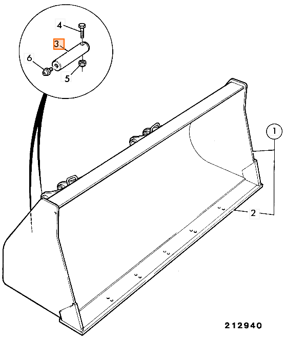 Палец переднего ковша JCB 811/80001