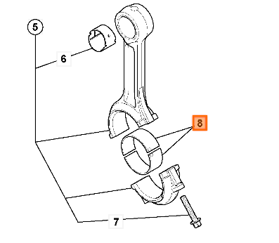 Вкладыши шатуна JCB 320/09206