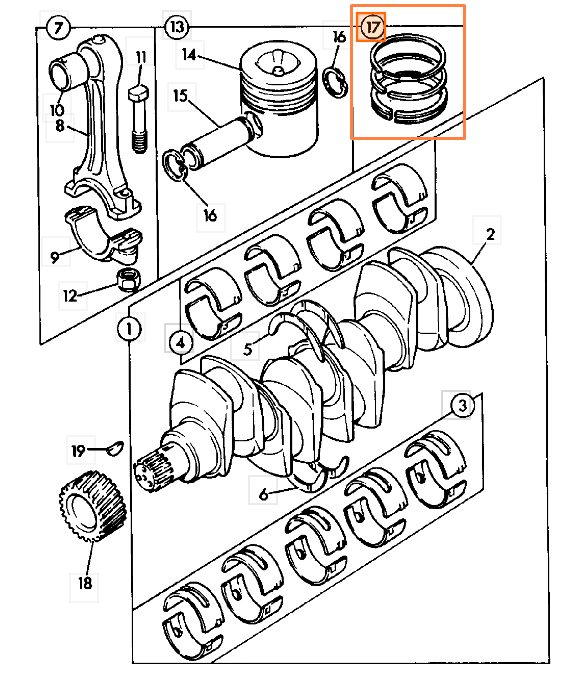 Кольца поршневые JCB 02/200192