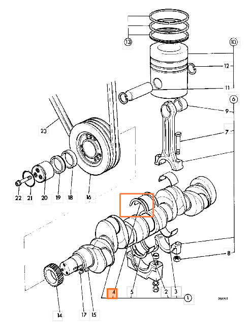 Полукольца коленвала JCB 02/192011