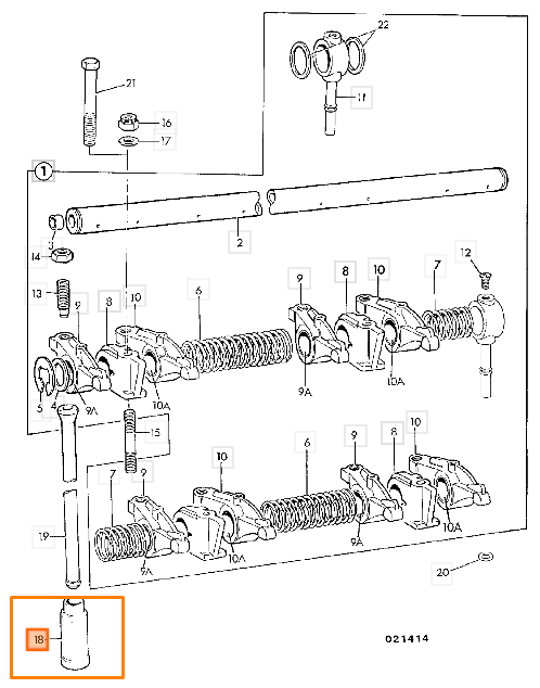 Толкатель клапанов JCB 02/201396