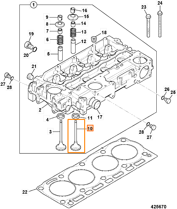 Выпускной клапан JCB 02/202942