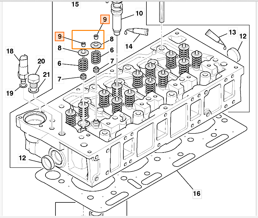 Сухари на клапана JCB 320/03528