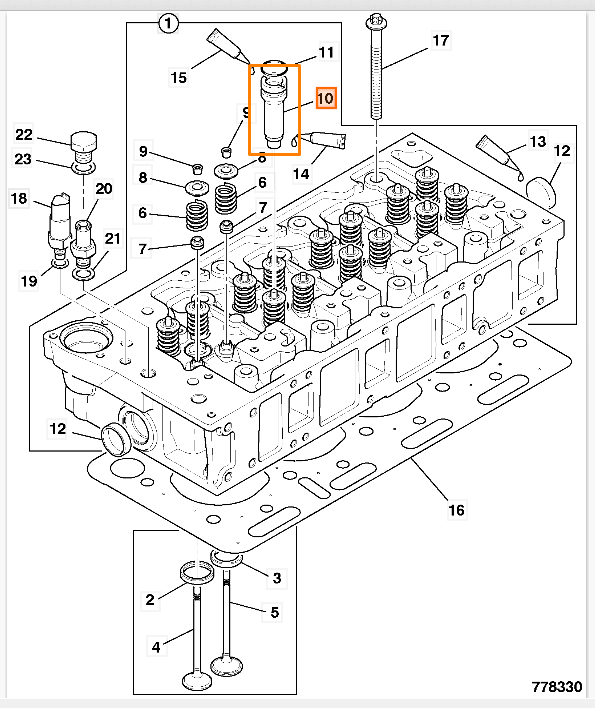 Направляющая форсунки JCB 320/02611