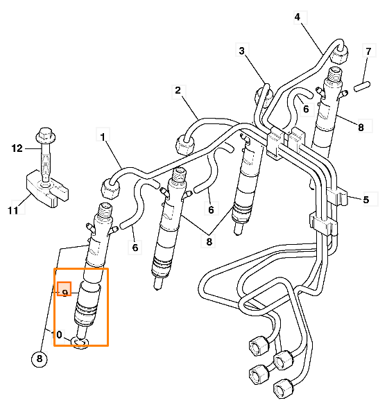 Распылитель форсунки JCB 17/921601