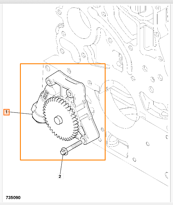 Масляный насос JCB 320/04186