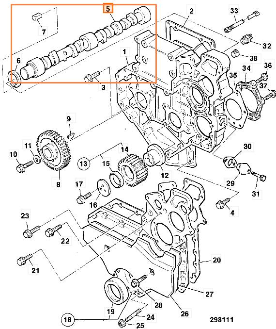 Распредвал двигателя JCB 02/201824