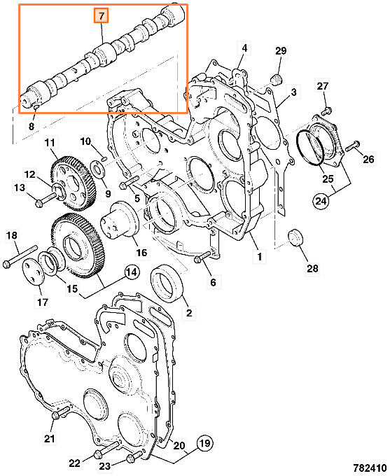 Распредвал JCB 02/203075