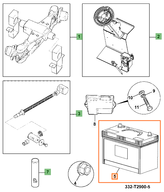 Аккумулятор 110AH JCB 332/F3103