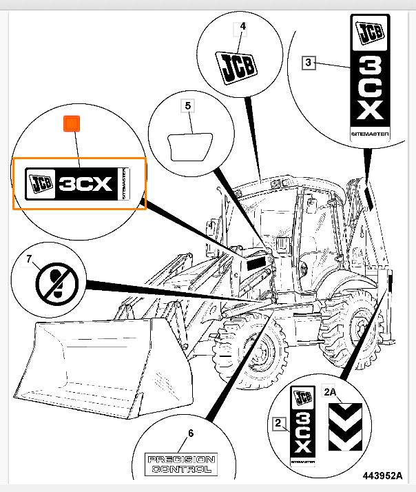 Эмблема горизонтальная 4CX JCB 817/17871